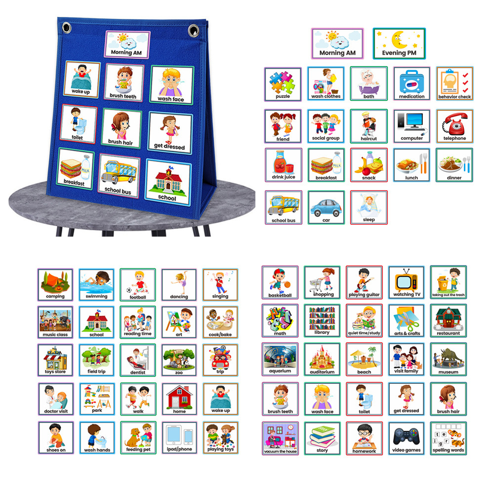 Kids Education Tools - Tableau de poche pliable Double face