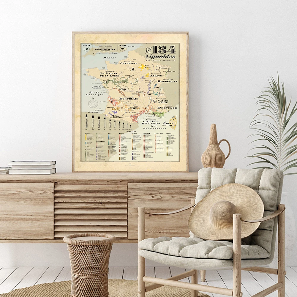 Kids Education Quote - Carte rétro Europe ville vignes carte