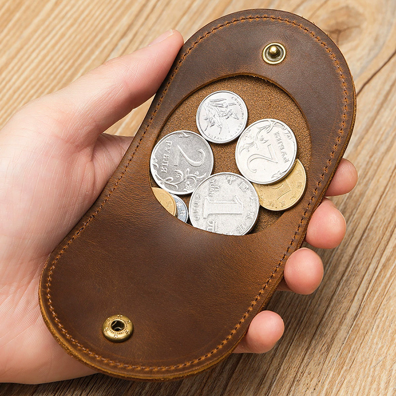 Kids Education Money - Petit portefeuille en cuir véritable pour