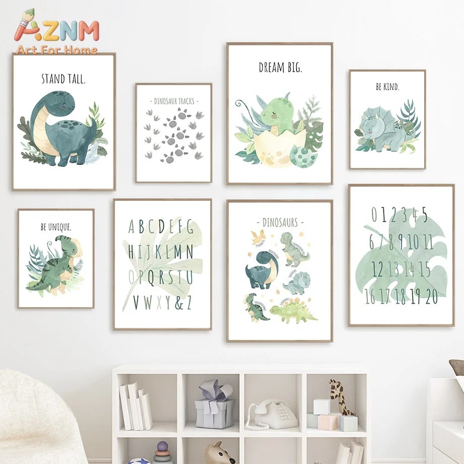 Kids Education Quote - AZNM – toile murale en aquarelle