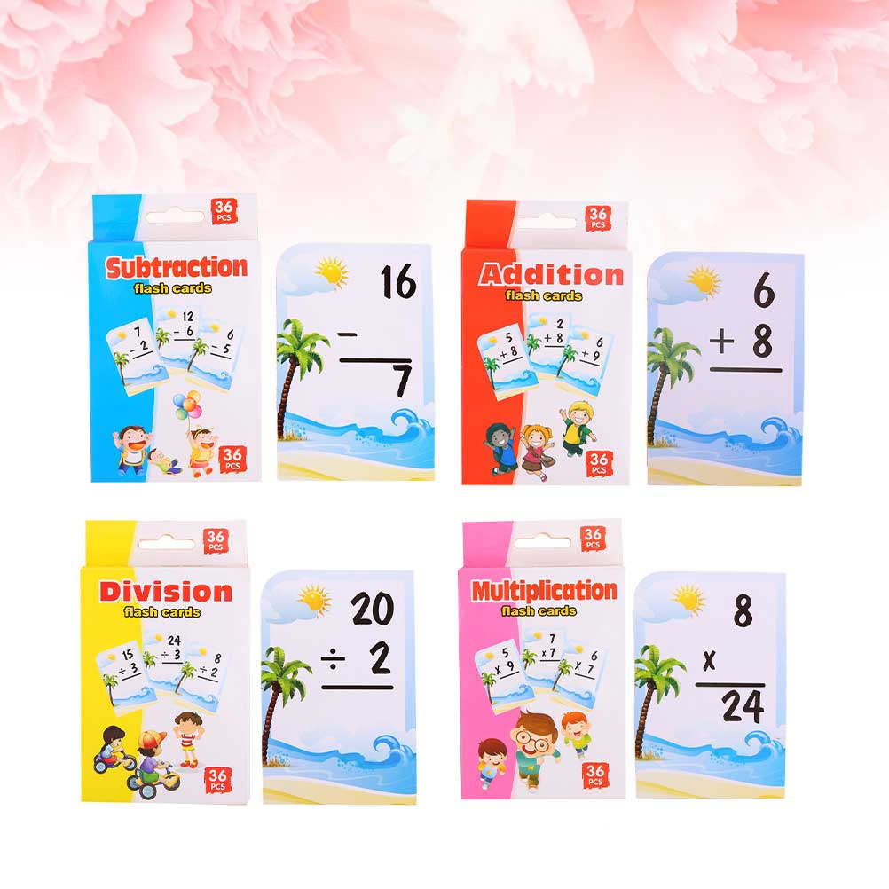Kids Education Tools - 4 boîtes de cartes d'étude des