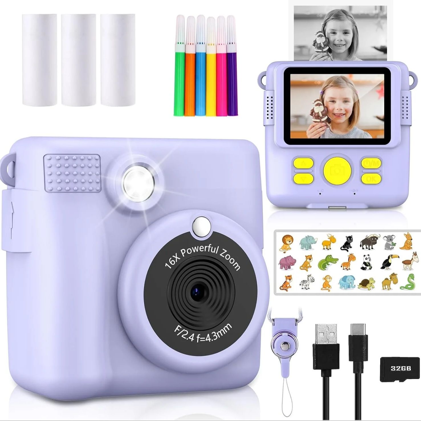 InstantPrint-Appareil photo nu - Kids Education News avis et prix