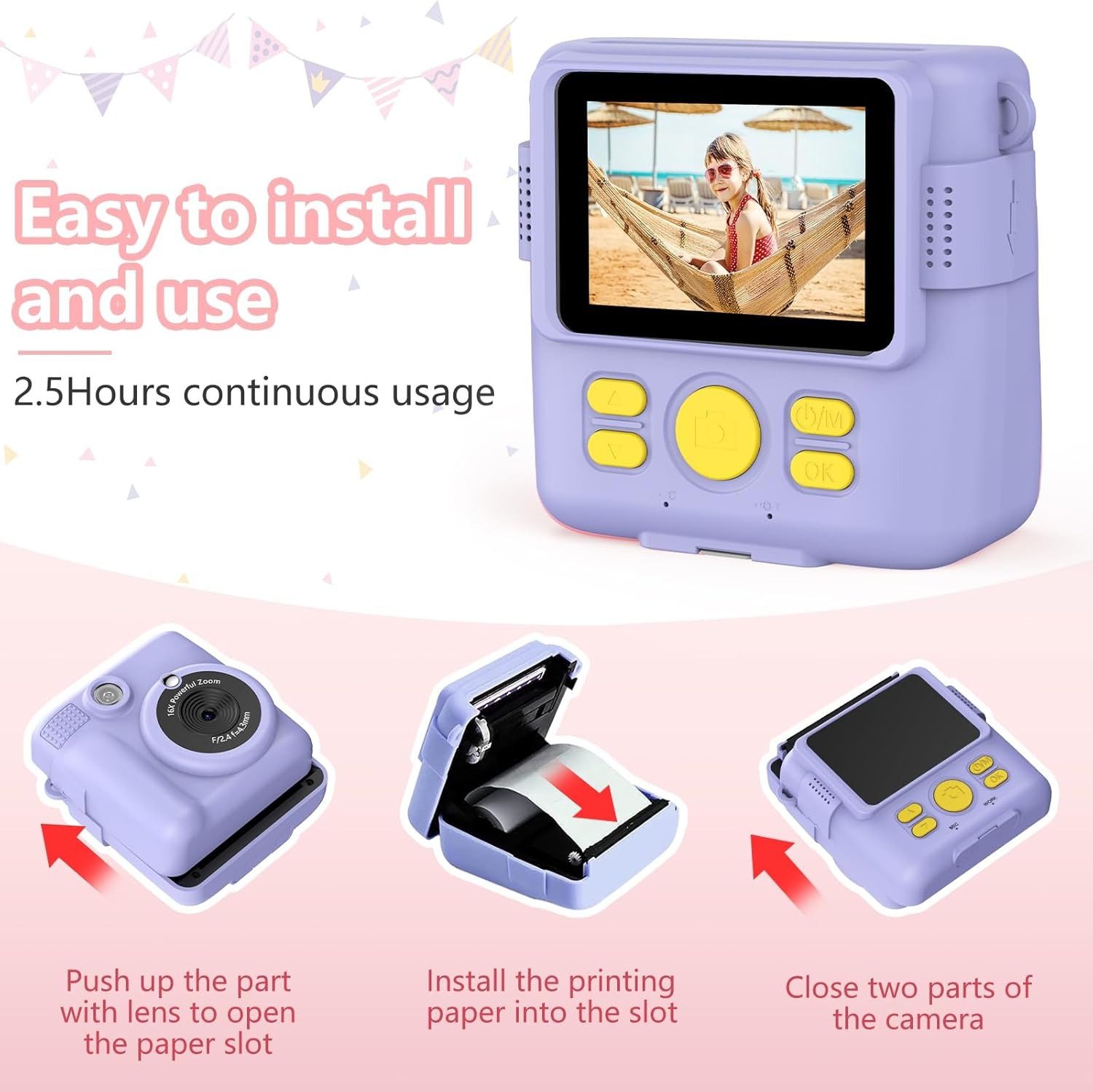 InstantPrint-Appareil photo nu - Kids Education News avis et prix