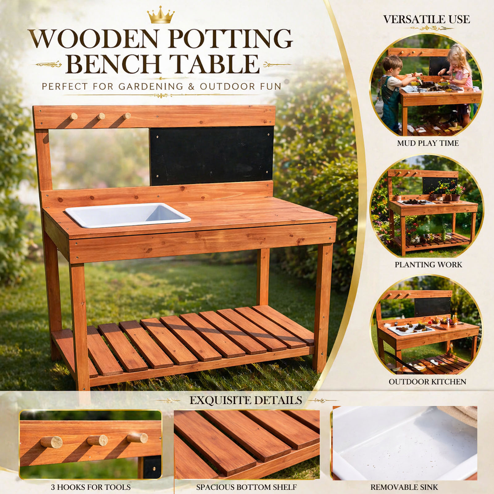 Bancs de jardinage en bois pou - Kids Education Tools avis et prix