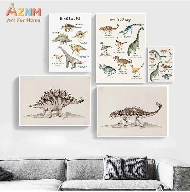 AZNM – toile murale avec dinos - Kids Education Quote avis et prix